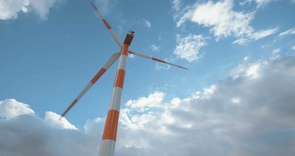 Wind turbine farm generating clean energy