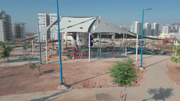 Playground Rides At New Neighbourhoods's at Southern District City Netivot , Israel