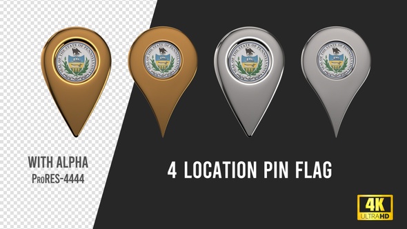 Pennsylvania State Seal Location Pins Silver And Gold