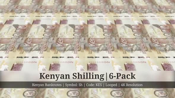 Kenyan Shilling | Kenya Currency - 6 Pack | 4K Resolution | Looped