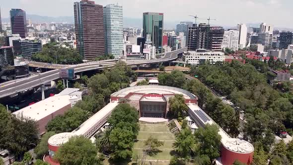 Aerial view of Mexico city conservatorium