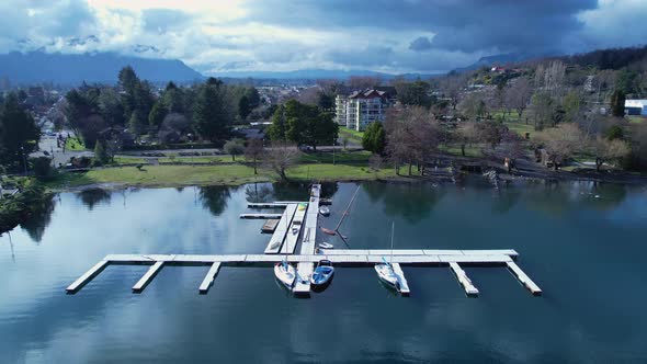 Chilean Patagonia. Famous countryside city of Pucon at South of Chile.