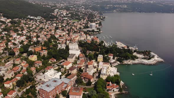 View of The Beach and Blue Sea Coast of Croatia