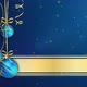 Christmas Blue Balls On Blue Background With Gold Ribbon - VideoHive Item for Sale