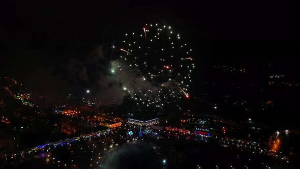 Fireworks in the Night Sky