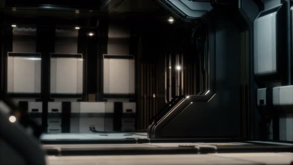 Futuristic Sci Fi Spaceship Interior