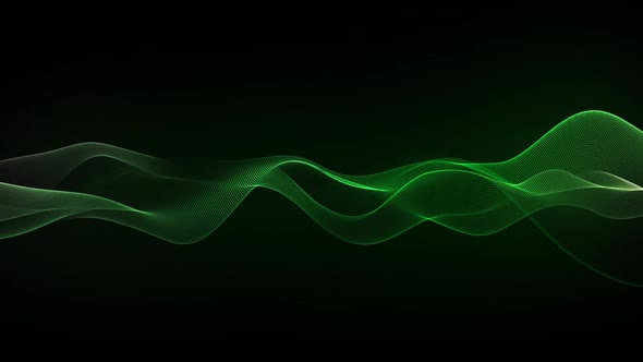 Abstract green wave background