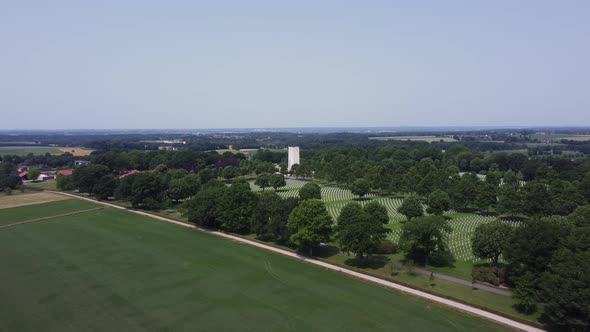 White Crosses at American Military Cemetery in the Netherlands