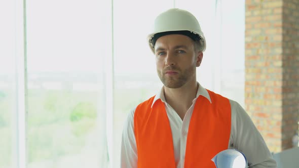 Engineer Developer in Helmet Inspecting Building