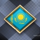 Kazakhstan Flag Rotating Badge 4K Looping with Transparent Background - VideoHive Item for Sale