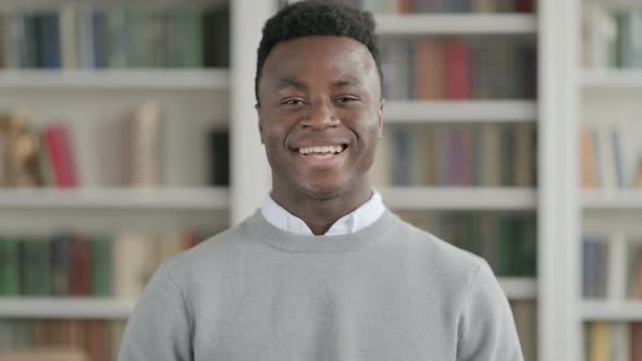 Portrait of African Man Talking on Online Video Call