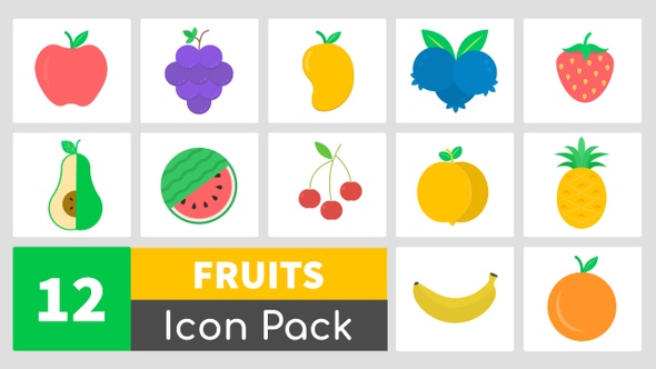 Animated Fruit Icons Pack