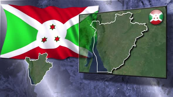 Burundi Flag And Map Animation alt