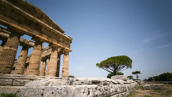 Ancient Greek temple motion timelapse