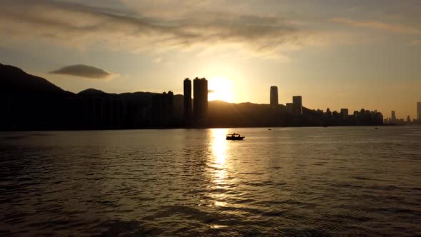 Timelapse - Sunset View Of Victoria Harbour