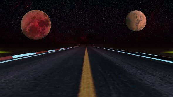 An empty highway in space loop