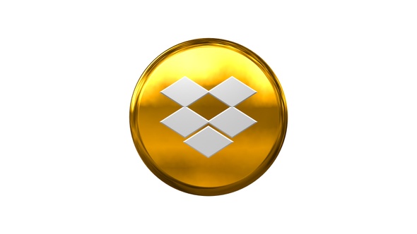 Golden 3D Dropbox Icon