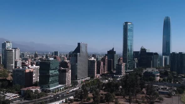 Panorama of Santiago's skyline