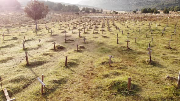 Sad Hill Cemetery in Spain. Aerial View