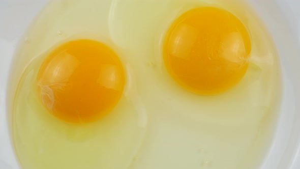 Close up of egg yolk