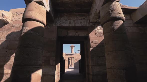 Huge Columns In The Karnak Temple