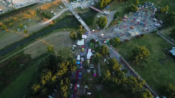 Aerial View Oil Wrestling Festival Event Area