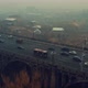 Cars Traffic Over the Bridge in the Fog - VideoHive Item for Sale