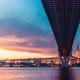 Day to night time-lapse of cloud and highway transportation during sunset, under bridge view - VideoHive Item for Sale