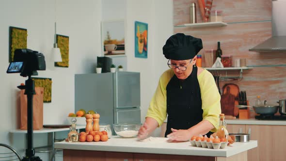 Woman Baker Presenting Recipe