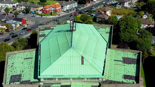 Aerial Irish city view.