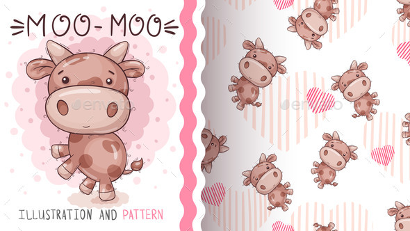 Cow - Seamless Pattern