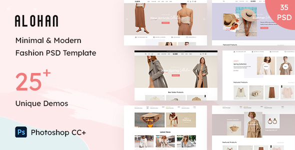 Alohan | Minimalist Fashion PSD Template