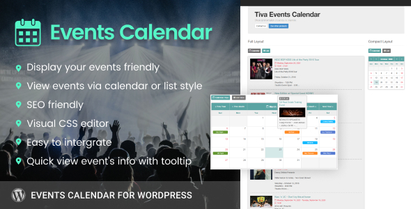 Tiva Events Calendar For Wordpress