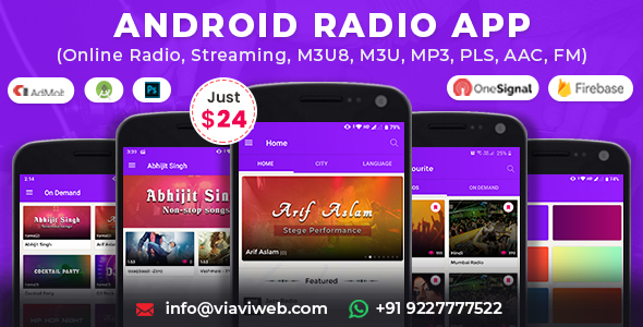 Aplikacja Android Radio (radio online, streaming, M3U8, M3U, MP3, PLS, AAC, FM)