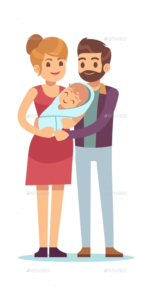 Happy Parent with Newborn