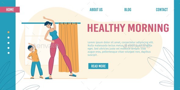 Healthy Morning Workout Exercise Landing Page