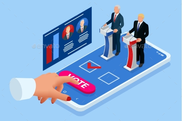 Isometric Online Voting and Election Concept