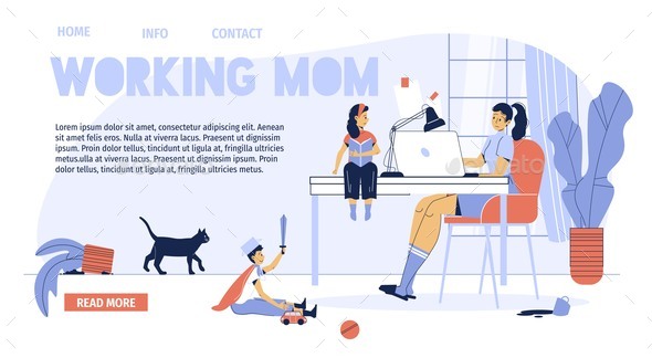 Busy Working Mother Problem Landing Page Design