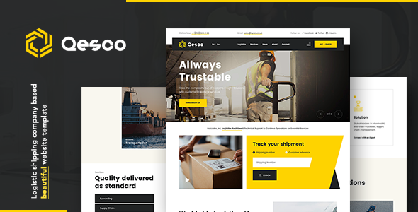 Qesco | Logistic Shipping Company HTML Template