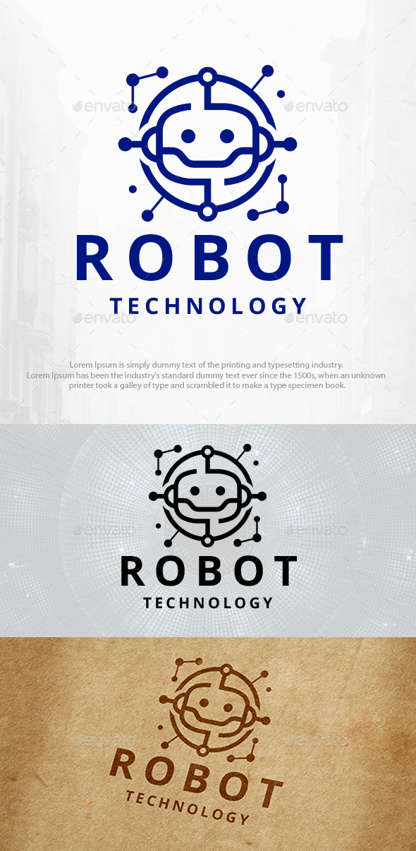 Robot Technology Logo Template