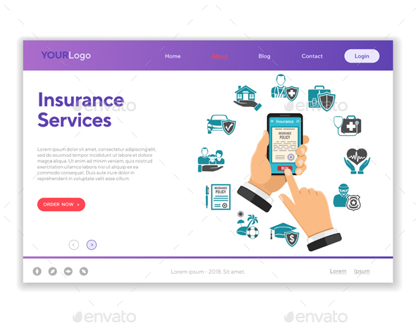 Online Insurance Services Concept