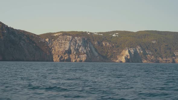 Incredibly Beautiful Rocky Landscapes of the Island of Ibiza From Yacht