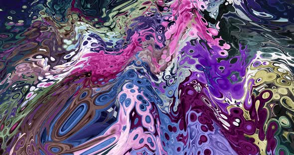 Abstract wave colorful animation. Multicolor liquid background. Beautiful gradient texture