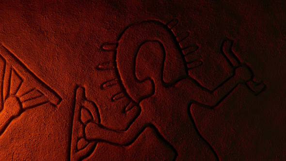 Cave Carvings Of Space Men