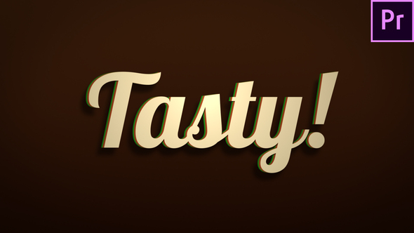 Tasty - Animated Typeface for Premiere