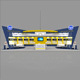 Exhibition Booth 3D Model - 12x4 mtr - 3DOcean Item for Sale