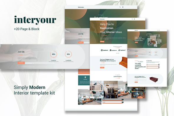 Interyours - Home Interior Design Elementor Template Kit