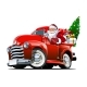 Cartoon Retro Christmas Pickup - GraphicRiver Item for Sale