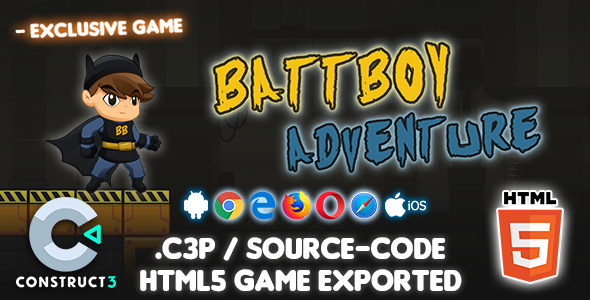 Battboy Adventure HTML5 Game - Construct 3 Source-code