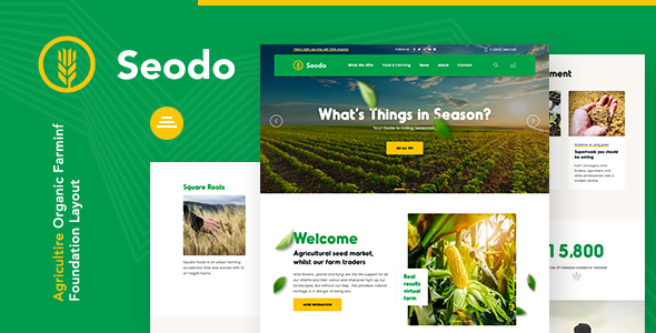 Seodo | Agriculture Farming Foundation WordPress Theme